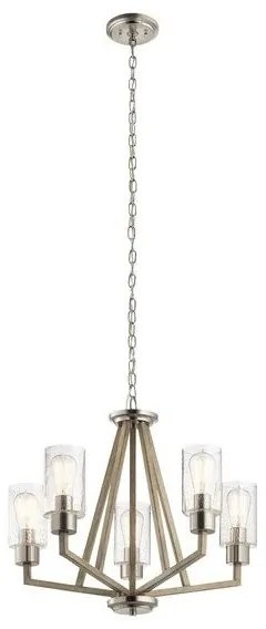 Πολυέλαιος Κρεμαστό Φωτιστικό 5xE27 Deryn Elstead Lighting-KL-DERYN5-DAG-Γκρι KL-DERYN5-DAG