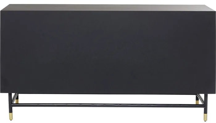 Μπουφές Credenza Μαύρο 150x40x80εκ - Μαύρο