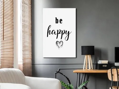 Πίνακας - Be Happy (1 Part) Vertical - 40x60