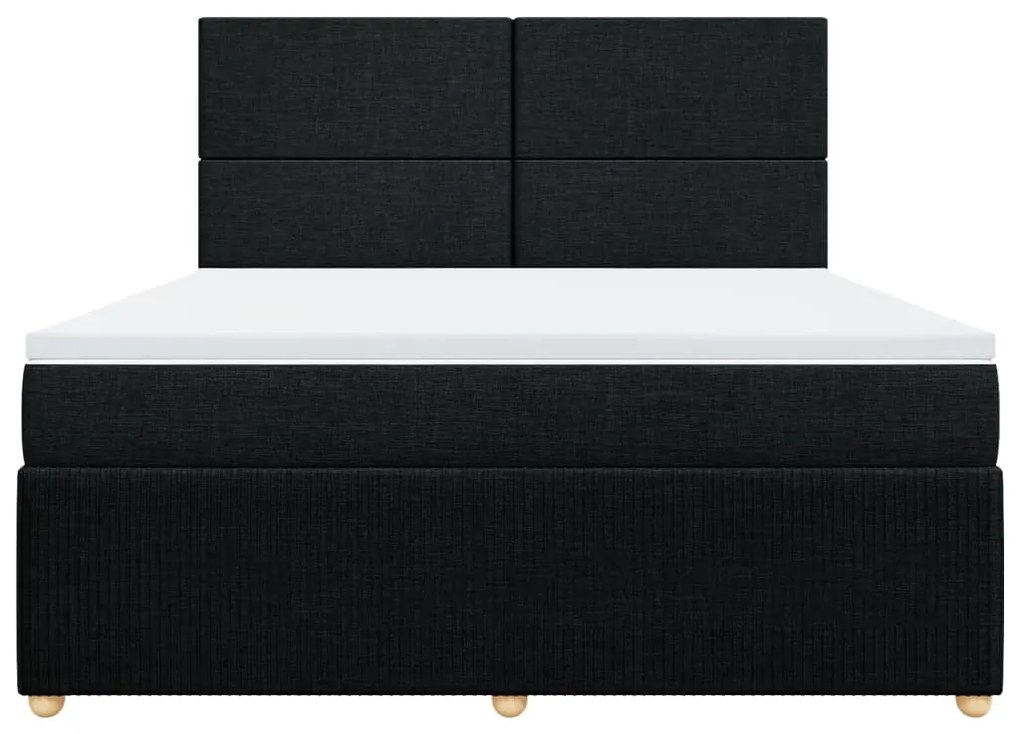 ΚΡΕΒΑΤΙ BOXSPRING ΜΕ ΣΤΡΩΜΑ ΜΑΥΡΟ 180X200 ΕΚ. ΥΦΑΣΜΑΤΙΝΟ 3292130