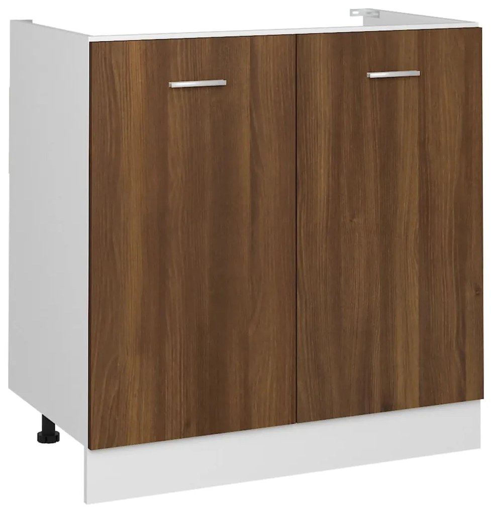 vidaXL Ντουλάπι Νιπτήρα "Lyon" Καφέ Δρυς 80x46x81,5 εκ. από Τεχνητό Ξύλο