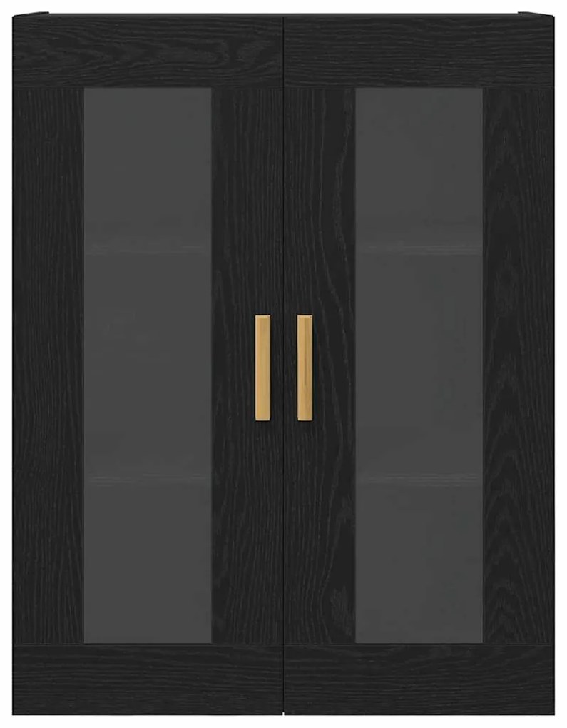 vidaXL Ντουλάπα Τοίχου Επιτοίχιο Μαύρη Οξυά 69,5 x 34 x 90 εκ.