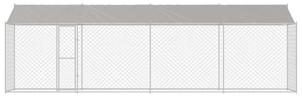 vidaXL Κλουβί σκύλου Ασημί 800 x 200 x 256 εκ. Επικαλυμμένος Χάλυβας