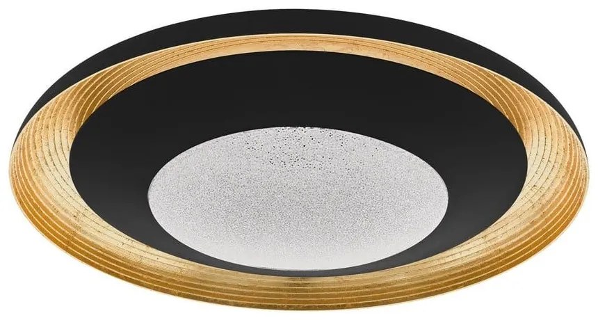 Φωτιστικό Οροφής Πλαφονιέρα Led Canicosa 2 98527 Black-Gold Eglo Metal, Plastic