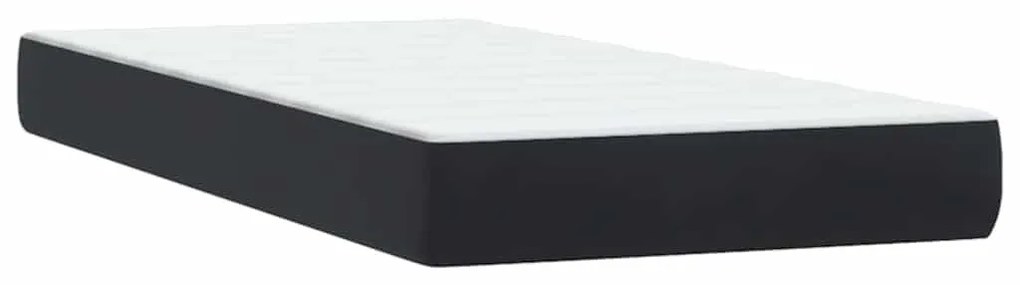 Κρεβάτι Boxspring με Στρώμα Μαύρο 180x210 εκ. Βελούδινο - Μαύρο