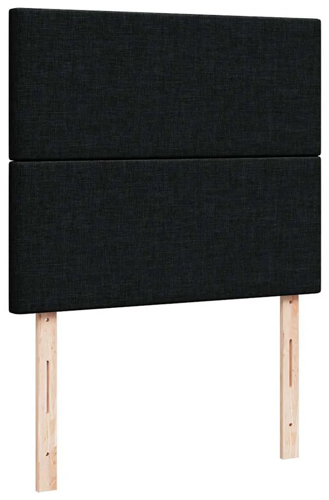 Οθωμανικό κρεβάτι με στρώμα Μαύρο 120x190 cm Ύφασμα 3313059