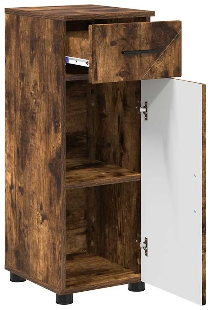 vidaXL Σετ Επίπλων Μπάνιου 3 pcs Καπνιστή δρυς 61 x 35 x 64 εκ.