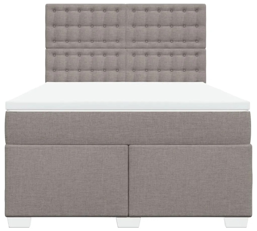 ΚΡΕΒΑΤΙ BOXSPRING ΜΕ ΣΤΡΩΜΑ TAUPE 140X190 ΕΚ. ΥΦΑΣΜΑΤΙΝΟ 3292801