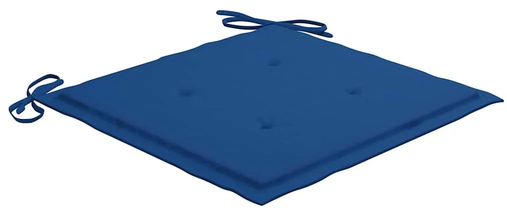 vidaXL Καρέκλες Κήπου Πτυσσόμενες 4 τεμ. Μασίφ Ξύλο Teak με Μαξιλάρια