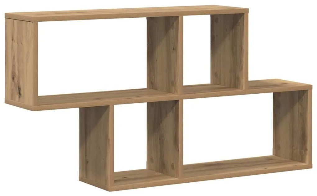 vidaXL Ράφι τοίχου artisan δρυς 100 x 20 x 53 εκ Επεξεργασμένο ξύλο