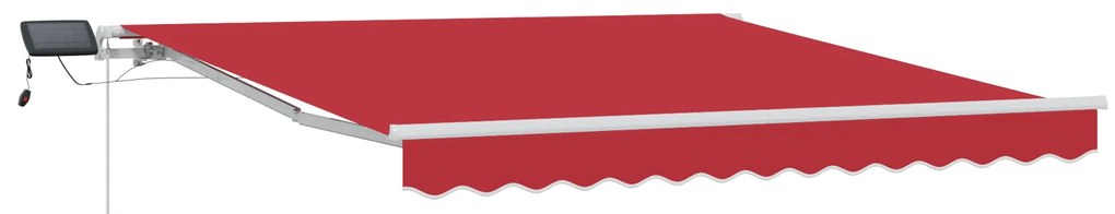 vidaXL Ανασυρόμενη Τέντα Κόκκινη with Κόκκινο 300 x 250 εκ Κόκκινο