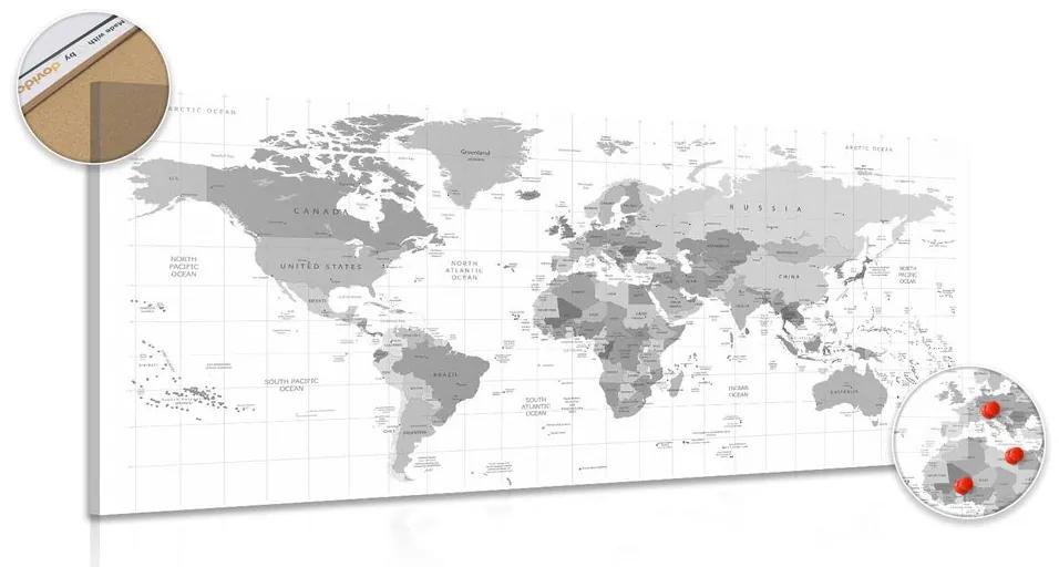 Εικόνα σε γκρι φελλό χάρτη σε λευκό φόντο - 120x60  arrow