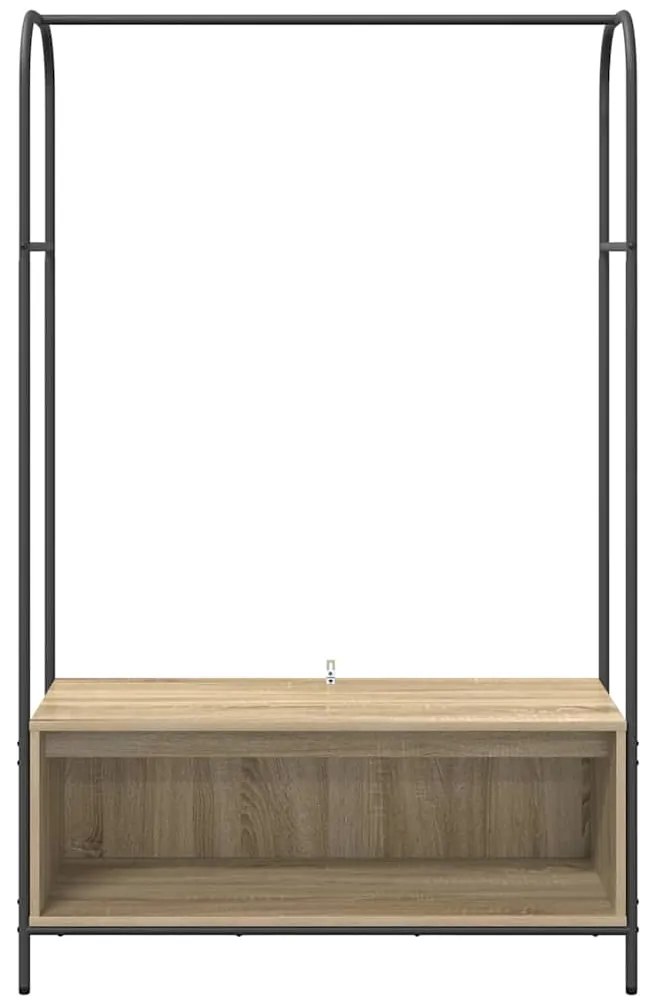 vidaXL Ράφι Ρούχων Καφέ 100 x 44 x 160 εκ Επεξεργασμένο ξύλο