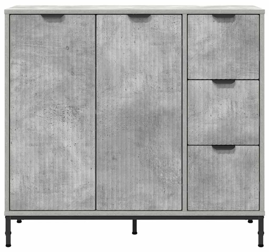 vidaXL Πλαϊνό γραφείο με συρτάρι Σκυρόδεμα Γκρι 89,5 x 33 x 82 εκ.