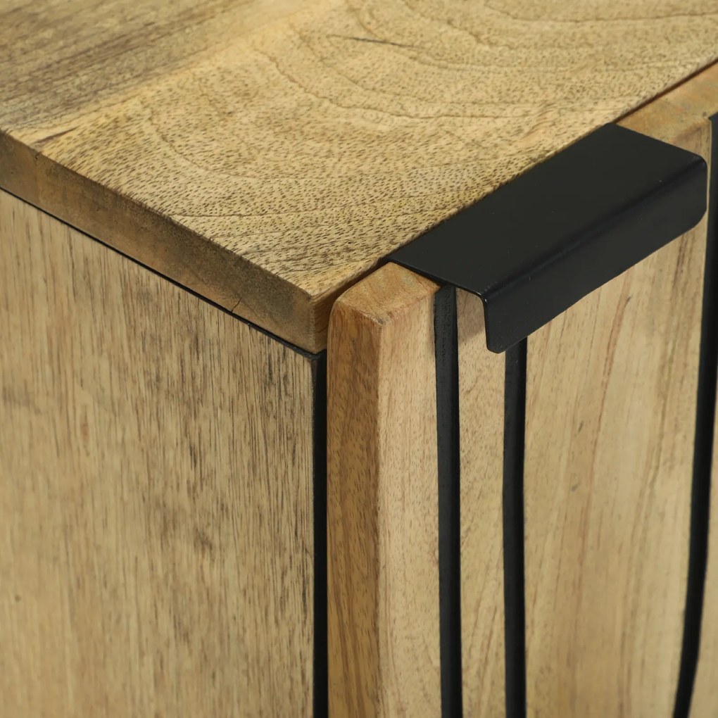 vidaXL Ντουλάπα Μπάνιου 38x33.5x48 cm από Μασίφ Ξύλο και Κατασκευασμένο Ξύλο