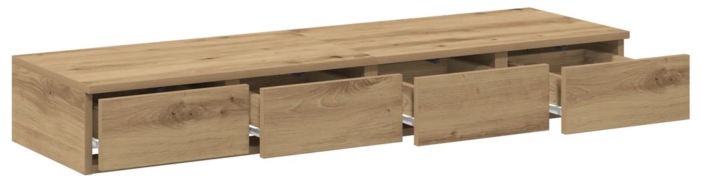 vidaXL Συρτάρια Κρεβατιού Artisan Oak 120x36,5x16,5 εκ Επεξεργασμένο Ξύλο