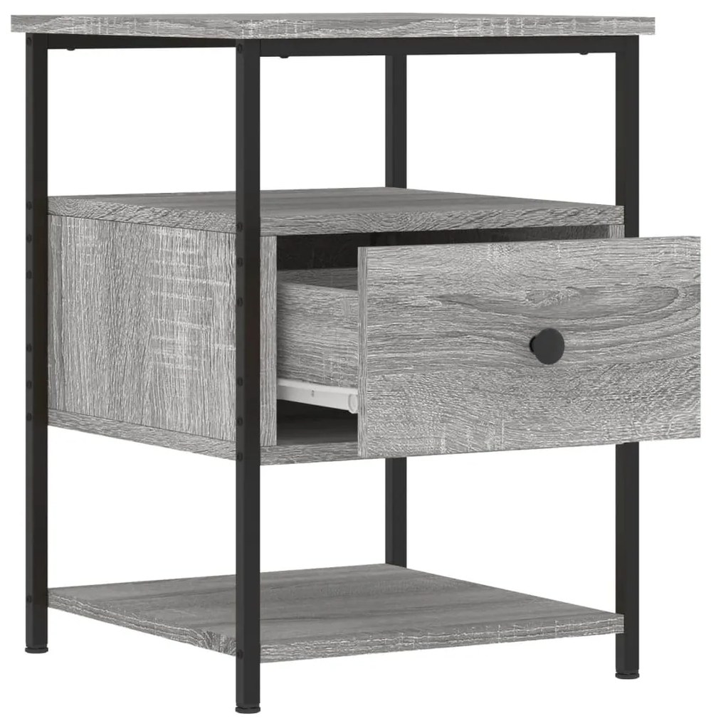 vidaXL Κομοδίνο Γκρι Sonoma 40 x 42 x 56 εκ. από Επεξεργασμένο Ξύλο