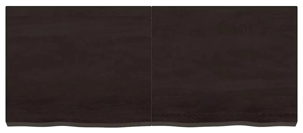 vidaXL Πάγκος Μπάνιου Σκούρο Καφέ 120x50x(2-6) εκ. Επεξεργ. Μασίφ Ξύλο