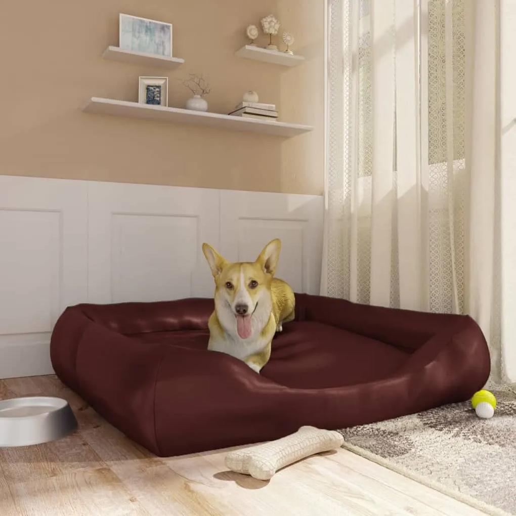 Κρεβάτι Σκύλου Καφέ 120 x 100 x 27 εκ. Συνθετικό Δέρμα - Καφέ