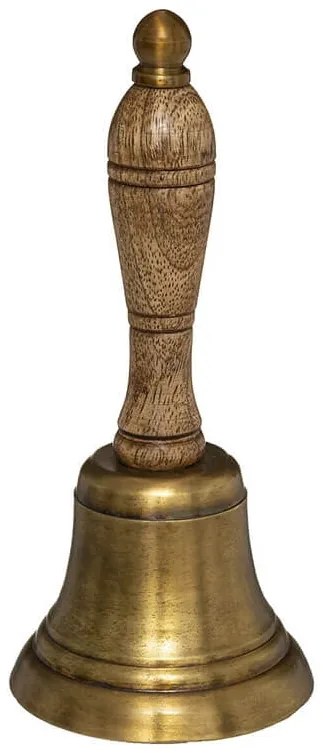 Διακοσμητικό Κουδούνι χειρός Atmosphera με ξύλινη λαβή και διαστάσεις 7.5x7.5x17.5cm