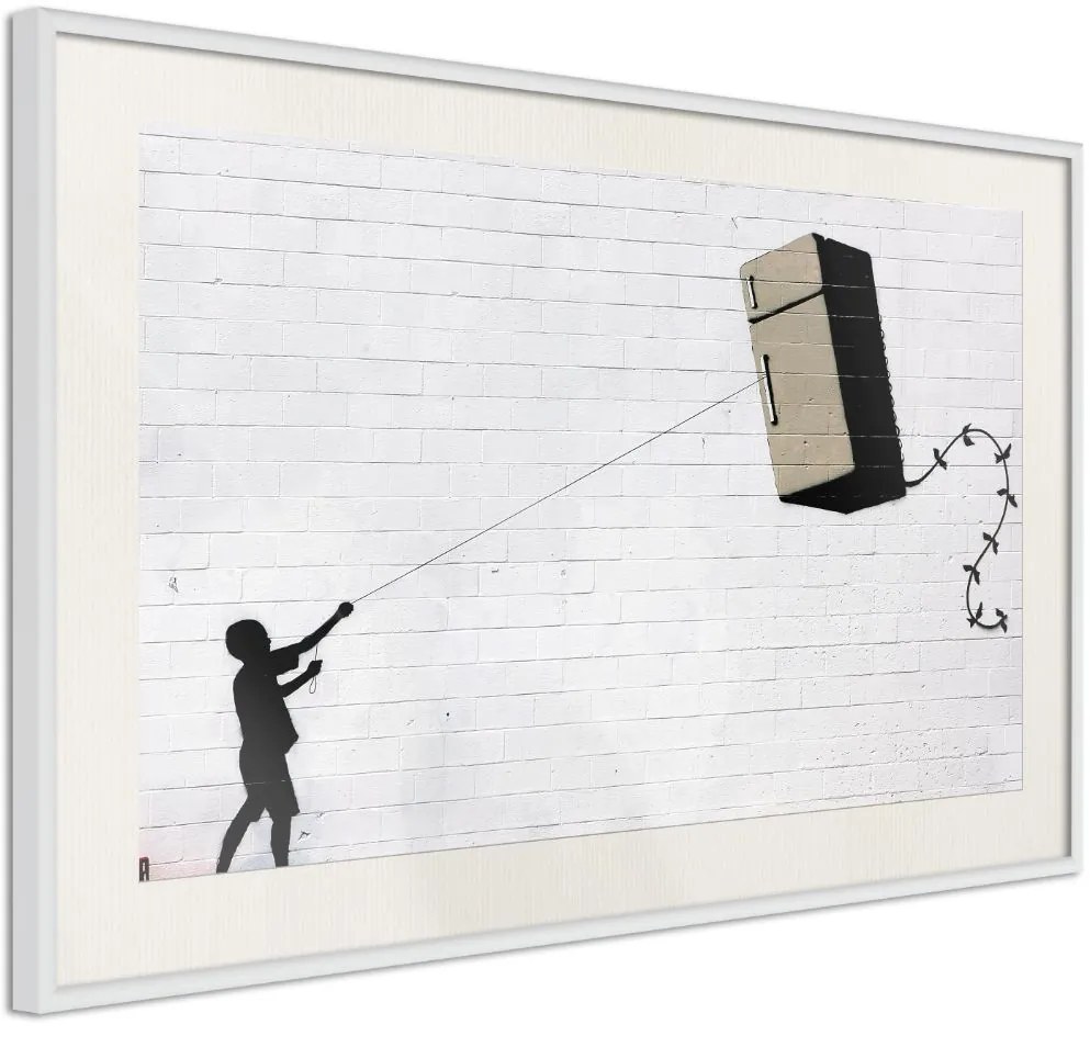 Αφίσα - Banksy: Fridge Kite - 30x20 - Χρυσό - Χωρίς πασπαρτού