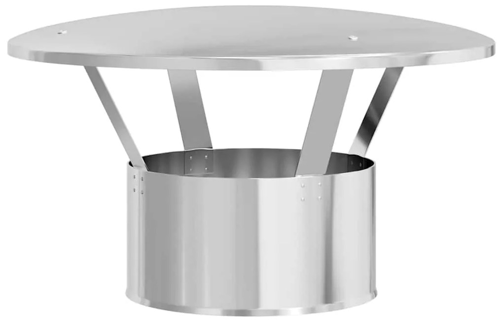 vidaXL Κάλυμμα Βροχής Καμινάδας Ασημί 35 x 35 x 20 εκ