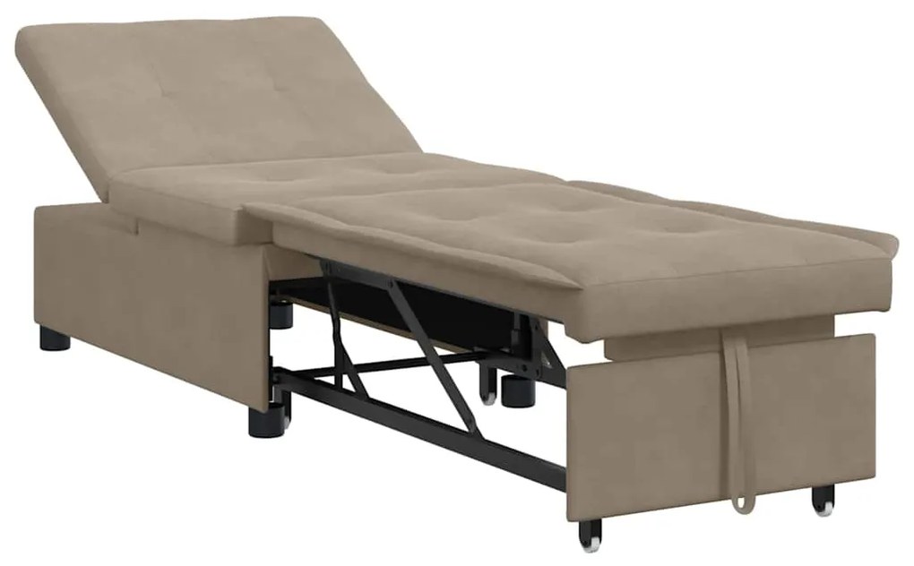 vidaXL Κρεβάτι καναπές με μαξιλάρι Taupe 67 x 194 x 82 εκ Κόντρα πλακέ