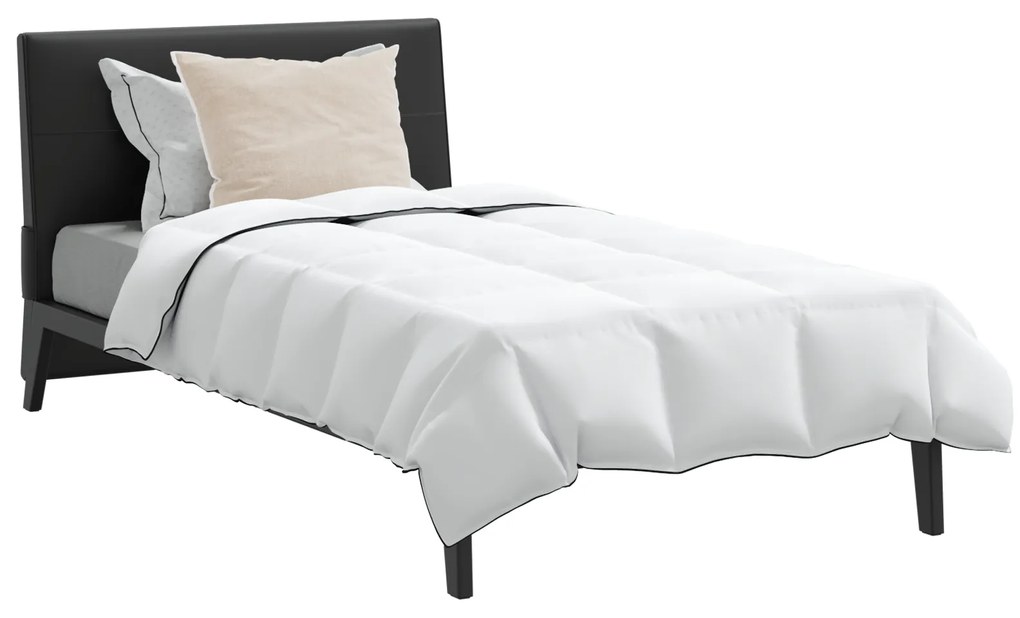 vidaXL Πάπλωμα με μαξιλάρι 2 pcs Λευκό 135 x 200 cm Πούπουλο