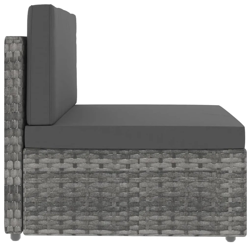 vidaXL Σαλόνι Κήπου 4 Τεμαχίων Γκρι από Συνθετικό Ρατάν