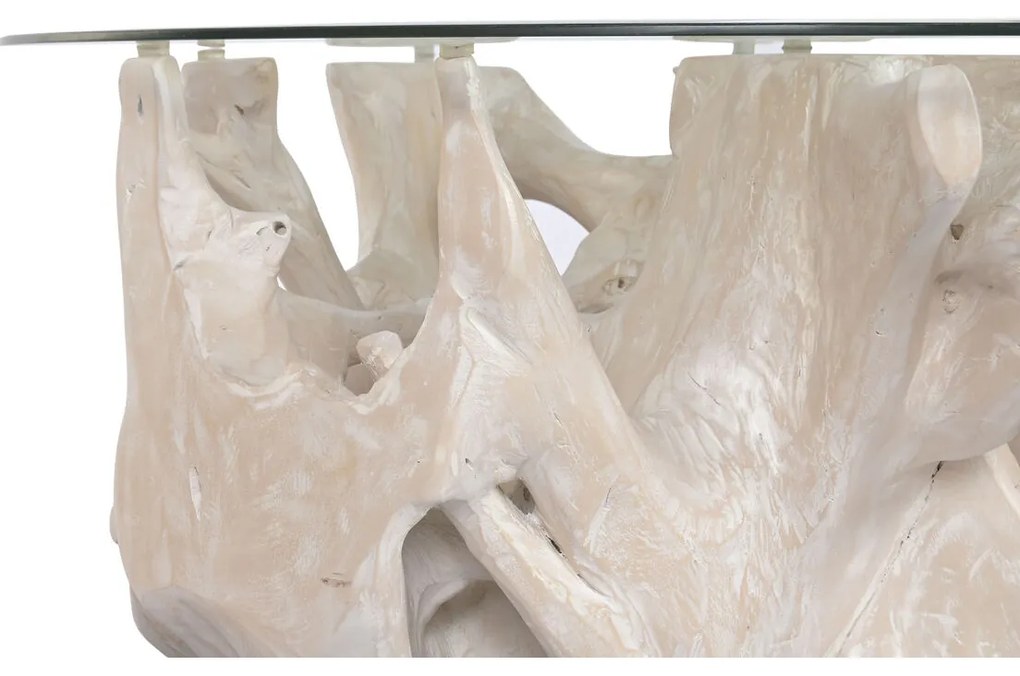 Τραπεζάκι Καφέ Home ESPRIT Λευκό 90 x 90 x 47 cm