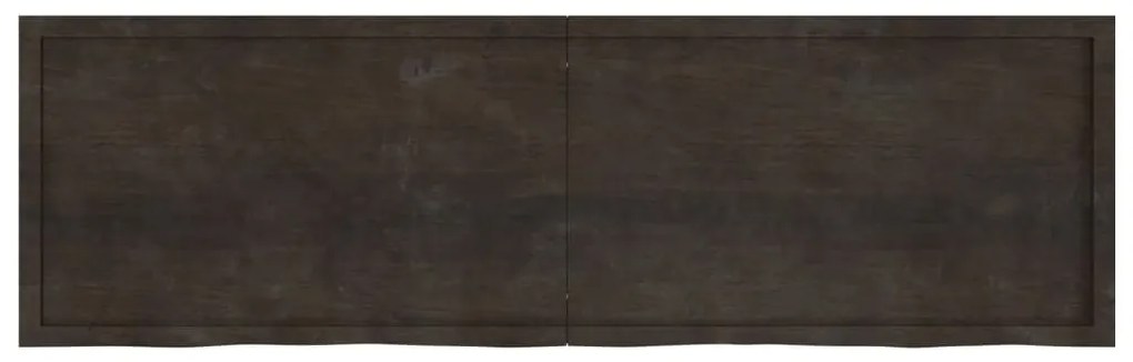 vidaXL Ράφι Τοίχου Σκούρο Καφέ 200x60x(2-4) εκ. Επεξ. Μασίφ Ξύλο Δρυός