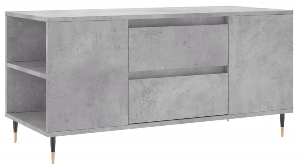 vidaXL Τραπεζάκι Σαλονιού Γκρι Σκυροδεμ. 102x44,5x50 εκ. Επεξεργ. Ξύλο