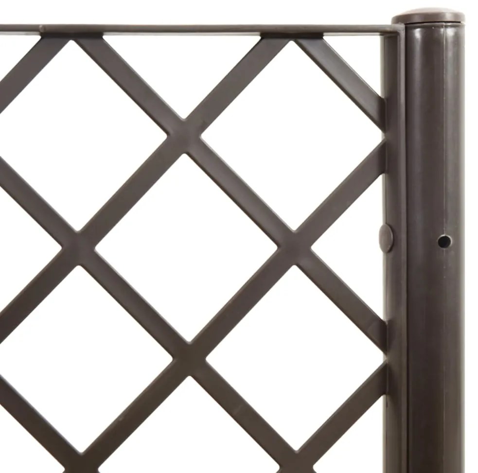 vidaXL Ζαρντινιέρα Κήπου με Καφασωτό Καφέ 80 x 40 x 142 εκ. από PP