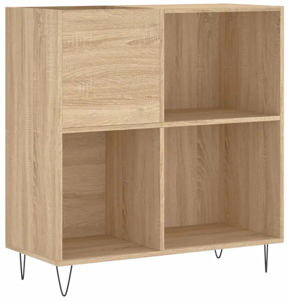 vidaXL Δισκοθήκη Sonoma Δρυς 84,5 x 38 x 89 εκ. από Επεξεργασμένο Ξύλο