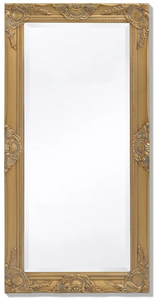 Καθρέφτης Τοίχου με Μπαρόκ Στιλ Χρυσός 100 x 50 εκ.