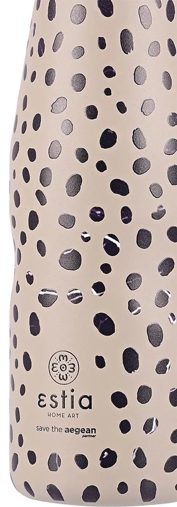 Μπουκάλι Θερμός Travel Flask Save The Aegean Leopard Taupe 500ml - Estia