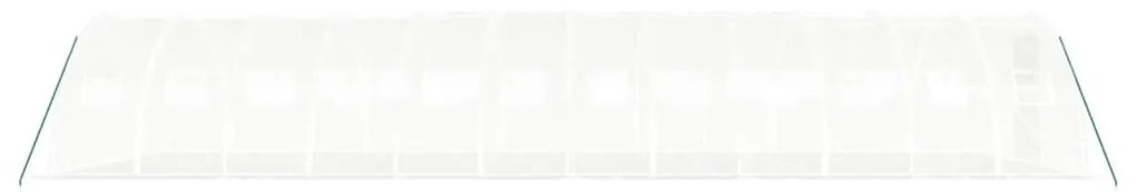 Θερμοκήπιο Λευκό 48 μ² 12 x 4 x 2 μ. με Ατσάλινο Πλαίσιο - Λευκό