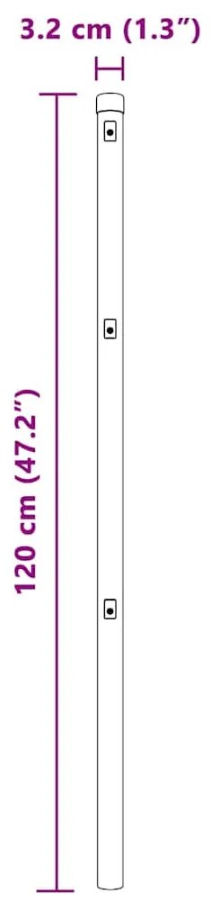 vidaXL Στύλος Περιφράξεων 13 pcs Πράσινο Ατσάλι