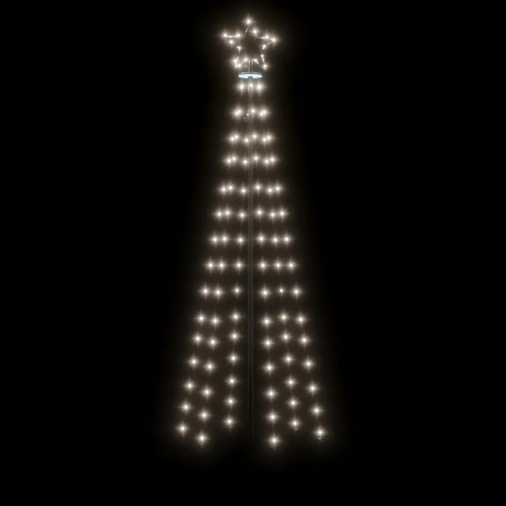 vidaXL Χριστουγεννιάτικο Δέντρο με Ακίδα 108 LED Ψυχρό Λευκό 180 εκ.