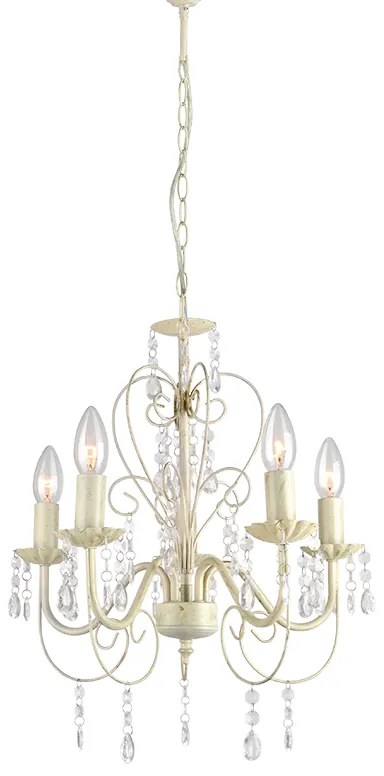 Φωτιστικό Κρεμαστο Aca SF63185PWG DUMAS Μπεζ/Κρεμ (Beige/Creme)