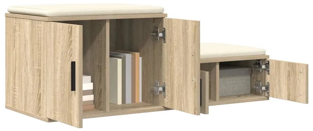 vidaXL Ντουλάπι αποθήκευσης 2 pcs Δρύς Sonoma 108 x 41 x 40 εκ