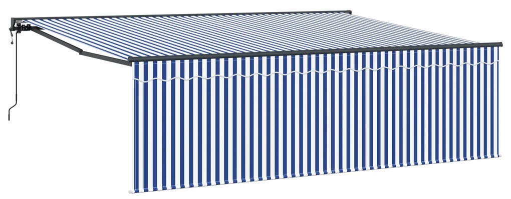 vidaXL Σκηνίτσα Αναδιπλούμενη Μπλε και λευκό 450 x 300 εκ ύφασμα