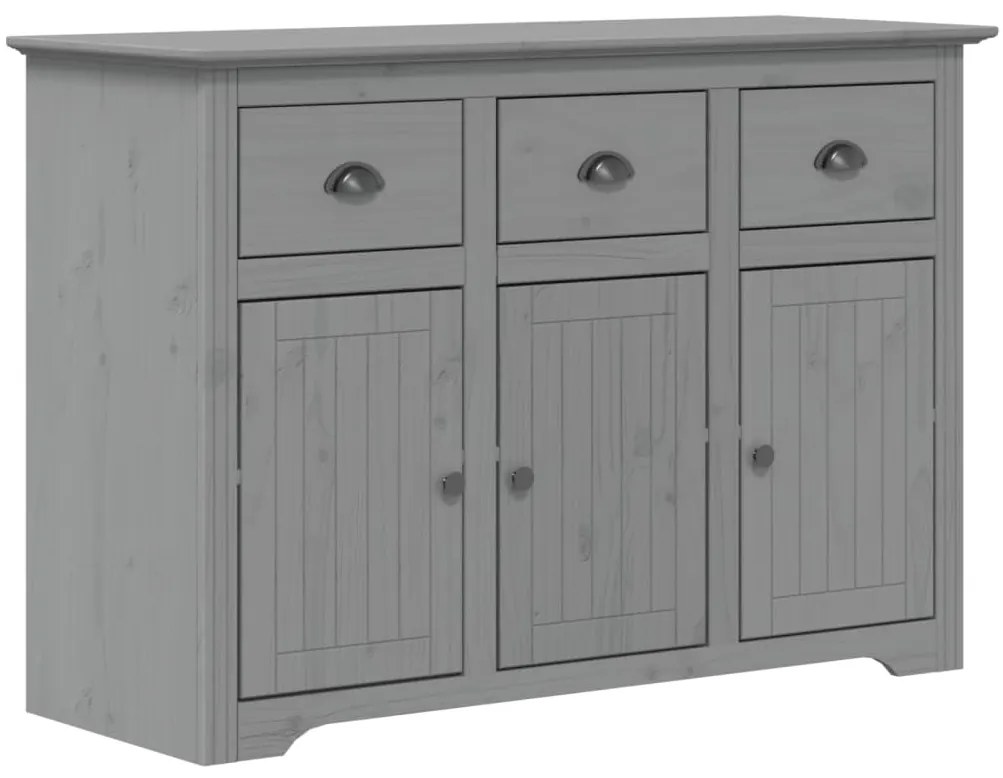 vidaXL Μπουφές BODO Γκρι 115,5x43x200,5 εκ. από Μασίφ Ξύλο Πεύκου