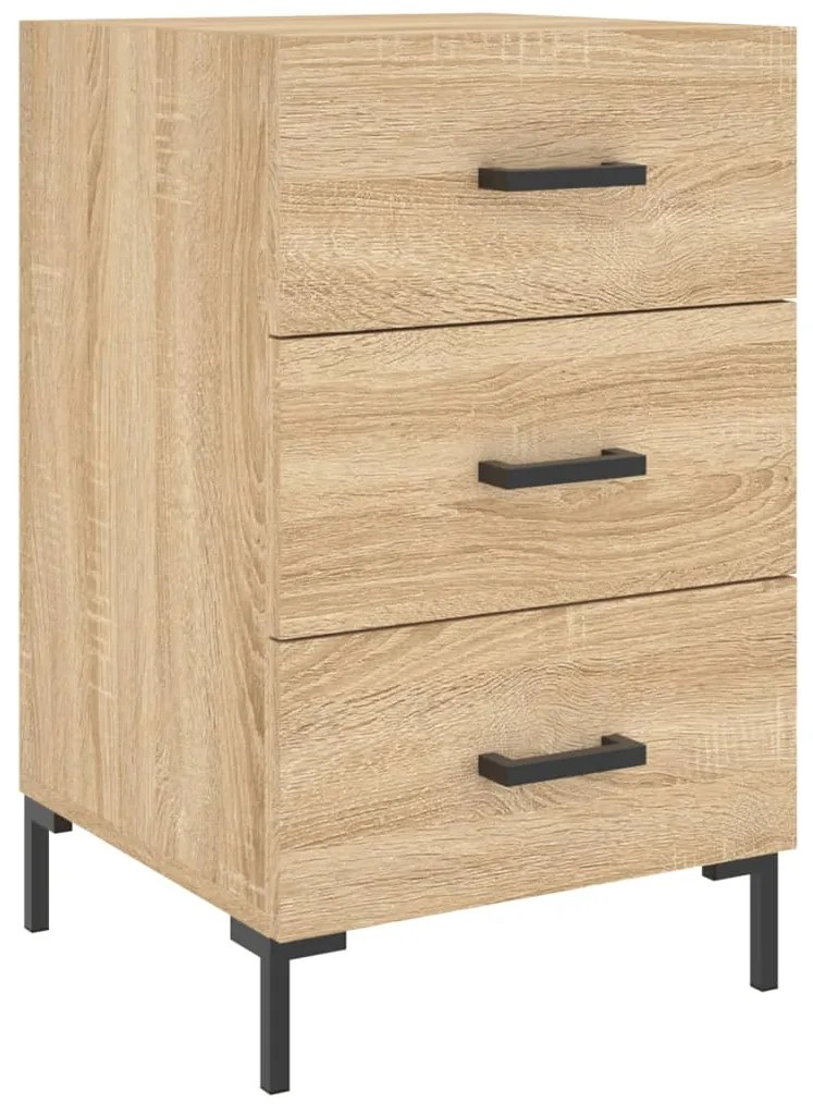 vidaXL Κομοδίνο Sonoma Δρυς 40 x 40 x 66 εκ. από Επεξεργασμένο Ξύλο