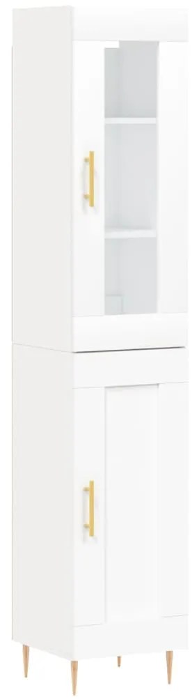 vidaXL Ντουλάπι Λευκό 34,5 x 34 x 180 εκ. από Επεξεργασμένο Ξύλο