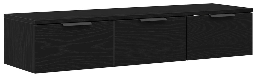 vidaXL Μαύρος Ξύλινος Τοίχος Ντουλάπι 102x30x20 εκ Κατασκευασμένο από Επεξεργασμένο Ξύλο
