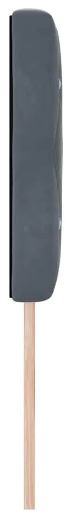 vidaXL Βελούδινο Κεφαλάρι Argyle Σκούρο Γκρι 140 cm Βελούδο