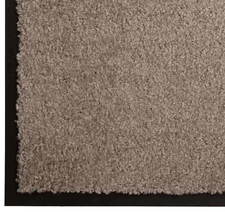 vidaXL Χαλάκι Εξώπορτας Μπεζ 60 x 40 x 1.2 εκ. Ύφασμα τέντι