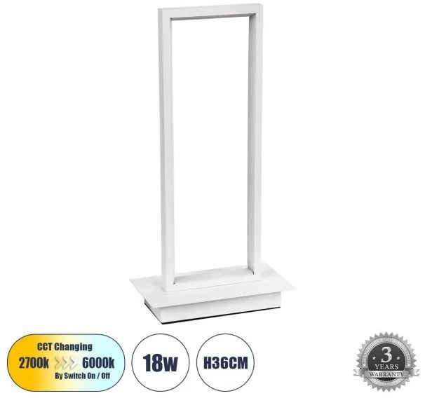 Επιτραπέζιο Φωτιστικό LED 60461 GloboStar-60461-Λευκό 60461
