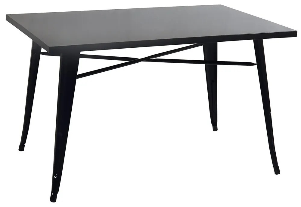 Τραπέζι Παραλ/μο Μεταλλικό SM-T1101-80/120-B 120x80x72cm Black